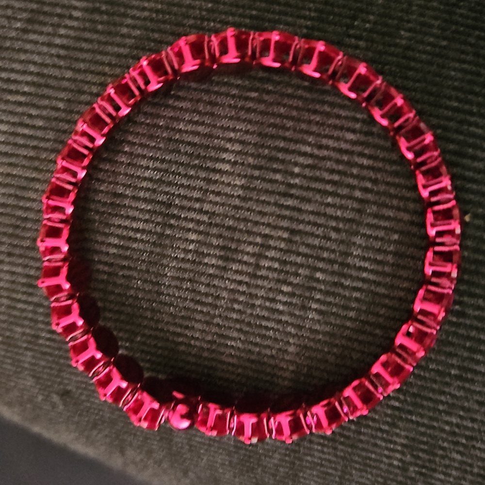 Elegant Red Ruby Crystal Bracelet
